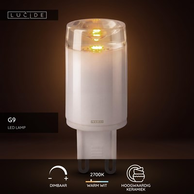 Lucide G9 - Led lamp - Ø 2,1 cm - LED Dimb. - G9 - 1x3W 2700K - Wit